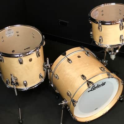 Ludwig 18/12/14" VIDEO Classic Maple Jazzette Drum Set - Maple Gloss image 5