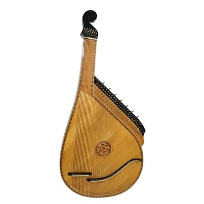 Rare Vintage Ukrainian Bandura with Levers 61 String Professional Folk Musical Instrument Authentic Amazing sound! image 1