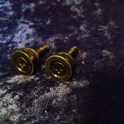 1980s ALLparts Black Strap Buttons image 1