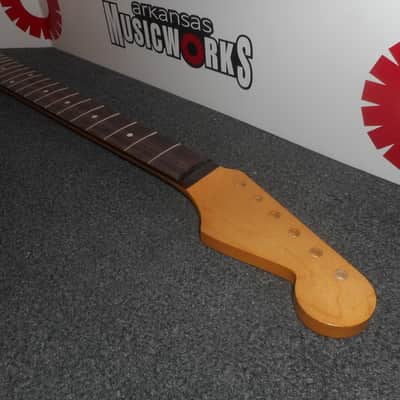 Fender Strat Neck, Maple, Rosewood Fingerboard, Nitro Finish - #SRNF-C image 2