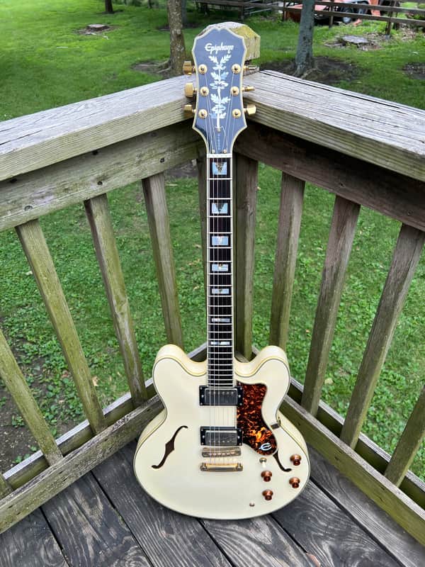 Epiphone Sheraton II 1993 - RARE Vintage Alpine White! - MIK - 8.2 lbs with HSC - Samick 335 Made in Korea image 1