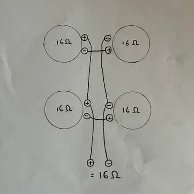 4x12 cabinet combo wiring loom and jack - speaker wire - spade connectors 4x10 4x15 image 4