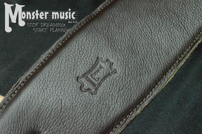 Levy's M4GF-DBR Padded Garment Leather 3.5" Guitar/Bass Strap image 1