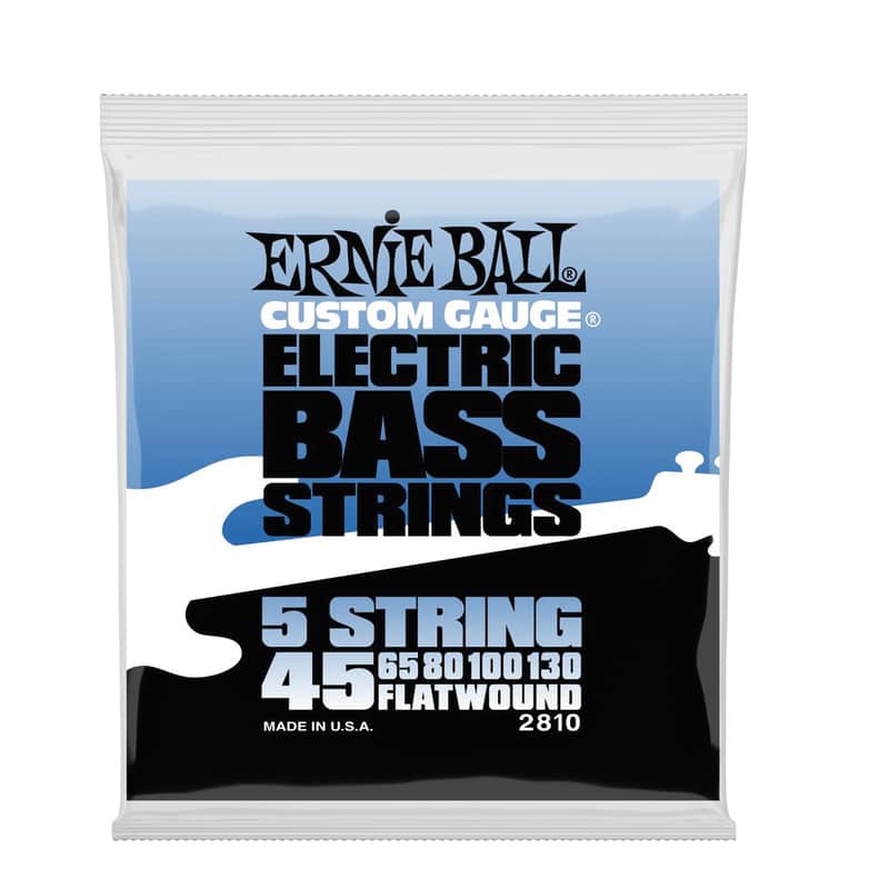 Ernie Ball Flatwound 5-string Electric Bass Strings - 45-130 Gauge image 1