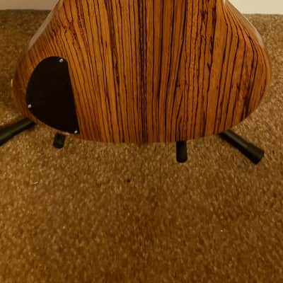 Will Rose Designs Custom 6 string bass - Clear Natural Zebrawood image 3
