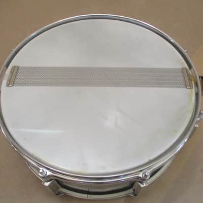 Tempro Vintage 14 X 5 Snare Drum, 8 Lugs, Brilliant Chrome, Muffler, Made In Japan, All Original! image 12