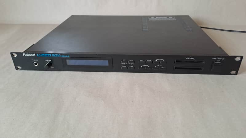 Roland U-220 Rack Synthesizer Module, new blue display image 1
