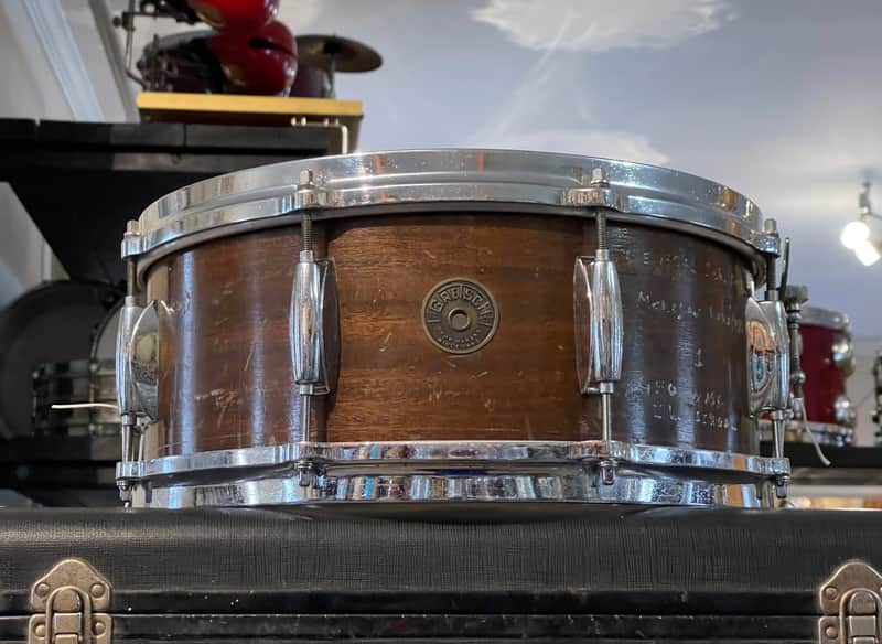 Gretsch Round Badge 4102 Renown 14x5.5" 8-Lug Snare Drum Lacquer Finish 1958 - 1966 image 1