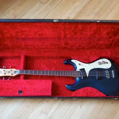 1966 Mosrite Ventures Model Bass Vintage Mark I Ink Blue 100% Original w/ohsc image 20