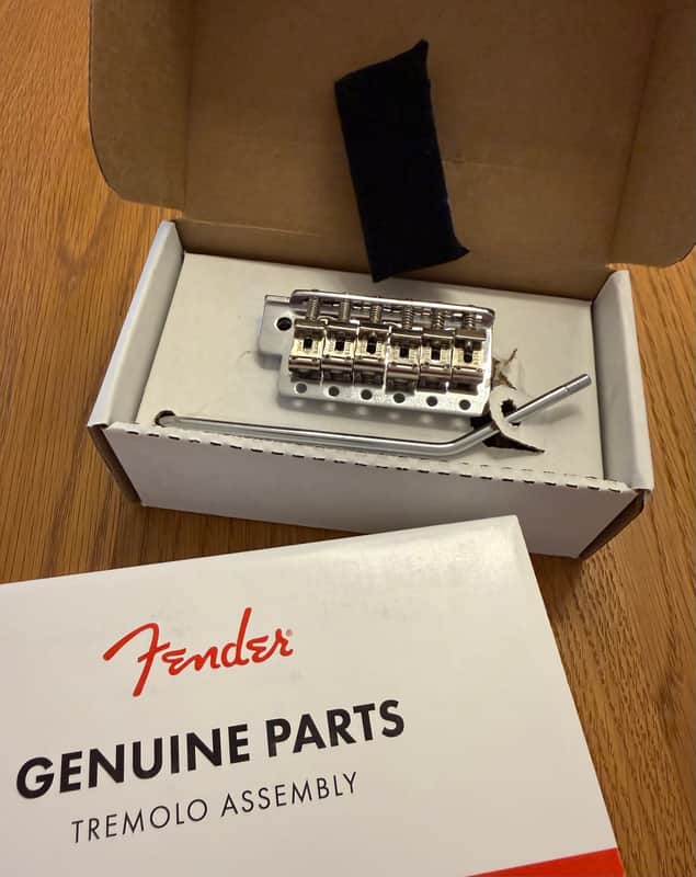 Fender Pure Vintage “PAT.PEND” Bridge Assembly - Chrome image 1