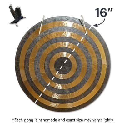 26" (F2+40) Sun Gong by Raven Sounds, Handmade Bronze Wind Gong, Free Mallet image 5
