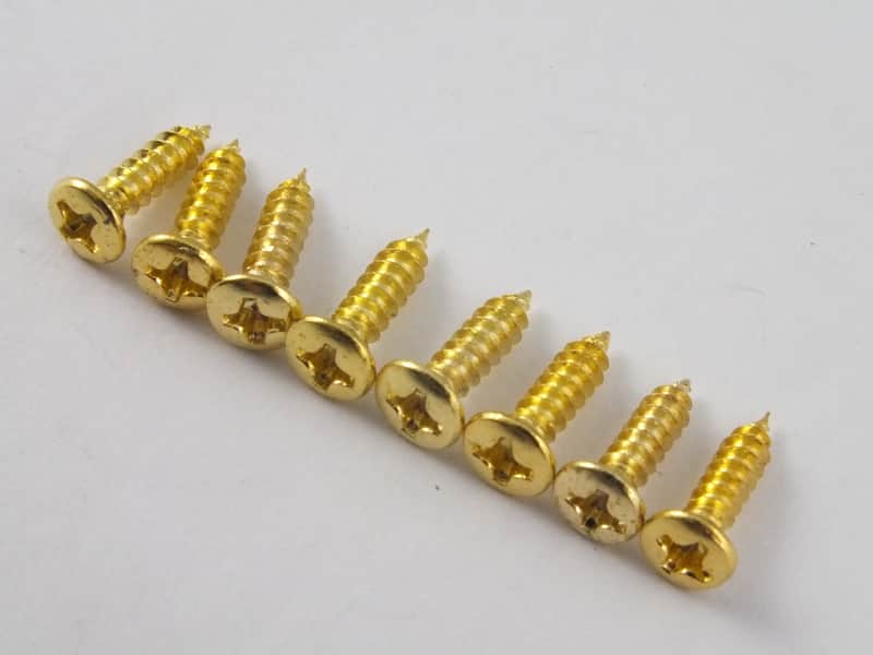 2024 Guitars Electric Ltd Scratch Plate Screws Gold