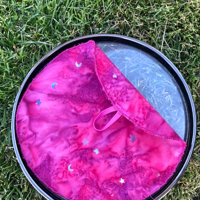8" single layer Drum Bunny cloth drum cover - dampener - partial mute - compare to Drum Tortillas - Quesadilla - Big Fat Snare image 2