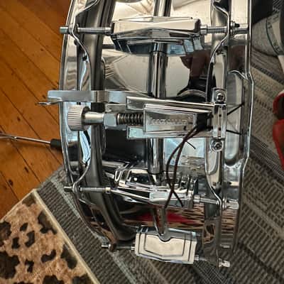 Ludwig LB400B Brass Edition Supraphonic 5x14" 10-Lug Snare Drum 1994 - 2019 - Chrome-Plated image 3