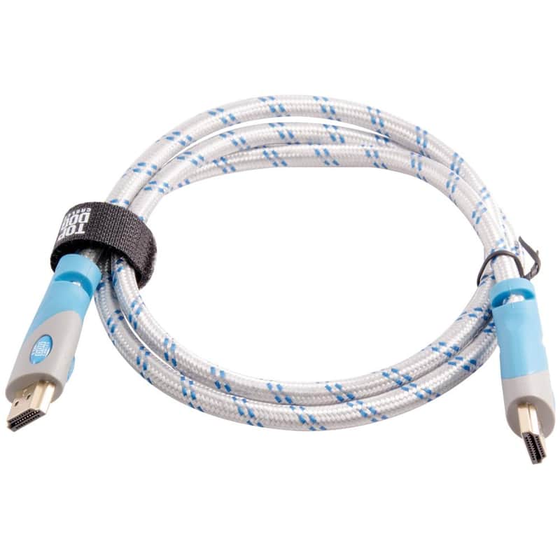 Top Dog Cables - TD-01WBB3 - Gold Premium 3' High Speed HDMI Cable with Ethernet - White/Blue - 3D HD Gaming Systems PC DVD TV Blu Ray image 1