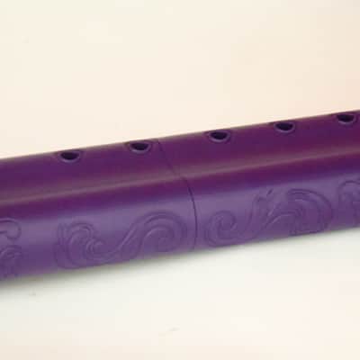 BaFlute F# Medium Low Tone Drone Flute, 432hz Double Chamber Drone Flute, Native American Style Flute, Purple image 10