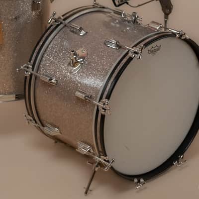 1960s Rogers Buddy Rich 'Headliner' Cleveland Era in Silver Sparkle - 14x20, 9x13, 16x16 image 4