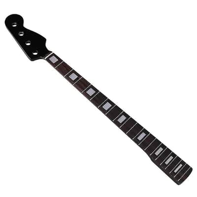 4 String Electric Bass Glossy Black Maple Neck, Rosewood 20 Frets Fretboard image 2