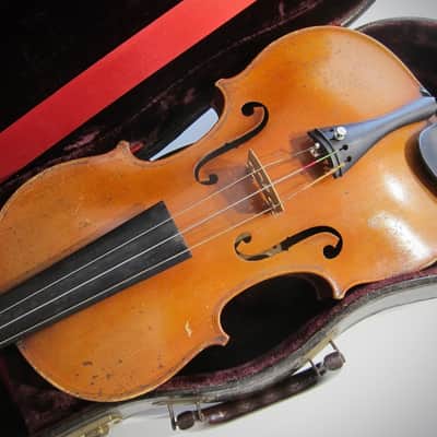 Jérôme Thibouville-Lamy (J.T.L.) Stradivarius Copy 4/4 French Circa-1930s-1940s-Light Yellow Brown Varnish image 3