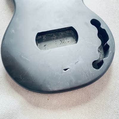 Black Basswood StingRay Style Bass Body image 5