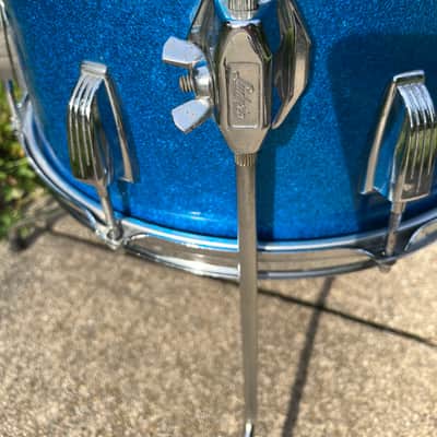 Ludwig No. 948 Classic 14x14" Floor Tom with Keystone Badge 1960 - 1968 Blue Sparkle image 7