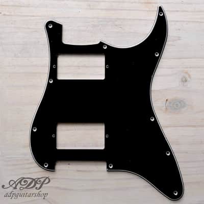 Black 3ply 11 holes HH Pickguard For Stratocaster With 2 Humbuckers