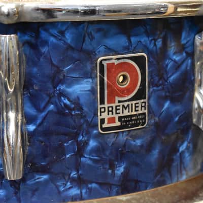 Vintage 1960s Premier Royal Ace 5.5x14 Snare Drum in Blue Pearl image 7