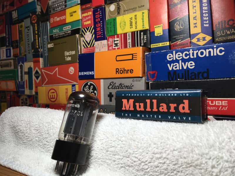 1x Mullard GZ34 5AR4 Rectifier Tube ~ Sawtooth Copper Lined Gt Britain Authentic Blackburn F32 Code ~ Grail Vintage Audio / Musical Warm Dynamic Liquid Tone image 1