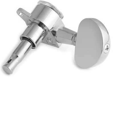 Locking Guitar String Tuning Pegs Tuning Keys Machine Heads Tuners 1:18 Gear Ratio 6 In Line for Right Handed Electric Guitar or Acoustic Guitar Parts Accessories Half Round Head Chrome. image 8