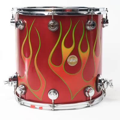 DW Collectors Series 3-Piece Flame Drum Kit (Kick, Snare, Floor Tom) Owned by Brian Setzer image 12