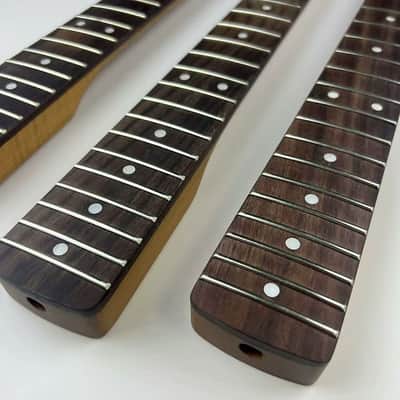Tiger Maple Wood Guitar Tele Style Neck, Rosewood 21 Frets Fingerboard image 5
