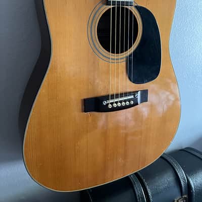 Hohner Dreadnought Acoustic Guitar 1970s - Natural image 2