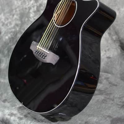 Ibanez AEG5012 12-String Acoustic Electric Cutaway Black w/ FREE Same Day Shipping image 6