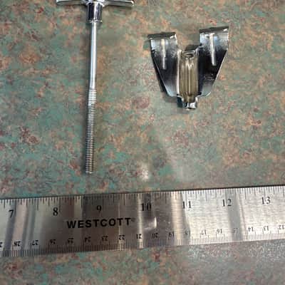 Vintage Original Rogers 1975/1976 Bass Drum T-Rod and Claw (Chrome) image 3