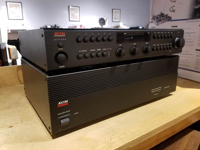 ADCOM GFA-545 II Amplifier & GTP-506 Preamplifier/Tuner Set - Tested & Working image 1