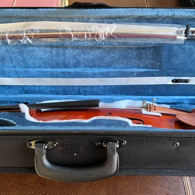 Sinomusik HVB 01 4/4 Full Size Violin Outfit – Solid Spruce, Flame Maple – Brand New image 3