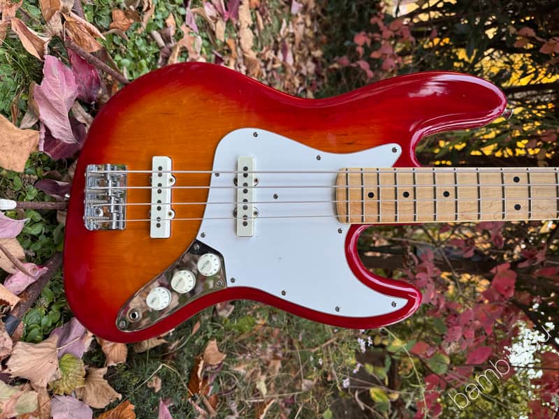 1978 Fender Jazz Bass - Cherry Burst - Dots & Binding - OHSC image 1