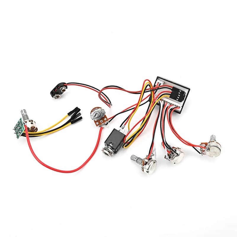 New Prewired 3 Band Active Electric Bass EQ Equalizer Preamp Circuit Tone Volume Set image 1