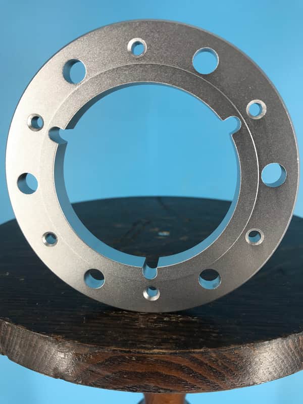 Burlington Recording 1/4" PRECISION Metal Hub for 1/4" 6-Screw Metal Reels Chrome image 1