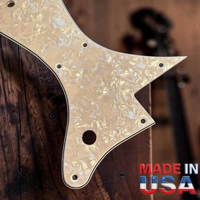4 Ply Aged Pearloid Pickguard for Eastwood Sidejack Baritone READ DETAILS image 2