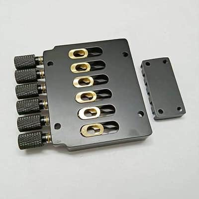 Brass Headless Guitar Fixed Bridge System with Brass Saddles image 3
