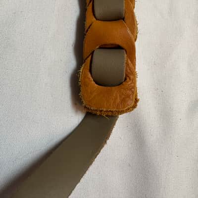 LM Glove LEATHER Weave Links MANDOLIN Strap Orange/Brown - FIRE SALE image 9