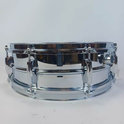 Ludwig Steel Rocker 8Lug Snare Drum 80s 5x14"Vintage Chrome Black/White #841227 image 5