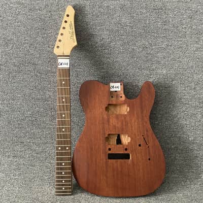 Telecaster Tele Style Mahogany Guitar Body with Maple Wood Neck image 1
