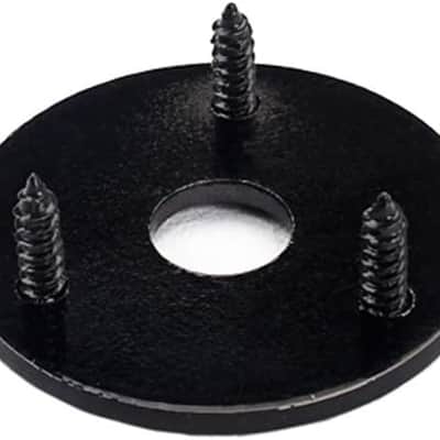 Round Guitar Jack Plate Indented 1/4 Inch Guitar Pickup Output Input Jack Socket Plate Metal Jack Plate with Screws for Electric Guitar Bass (Black) image 9