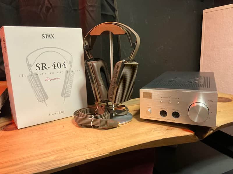 Stax SRM-007tA with SR-404 1990s - black and chrome | Reverb