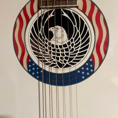 Washburn D2001PWH Patriot 2002 - Pearl White image 4