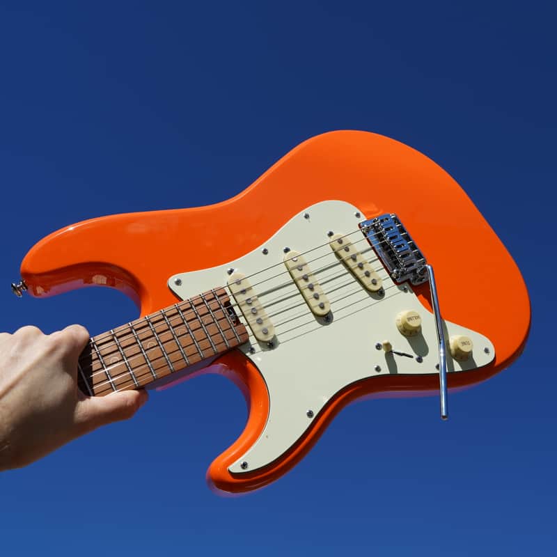 Schecter DIAMOND SERIES Nick Johnston Traditional - Atomic Orange Left Handed 6-String Electric Guitar (2023) image 1