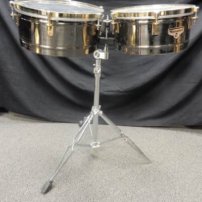Latin Percussion M257B Matador Series 14" / 15" Brass Timbales w/ Stand