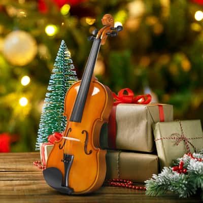 Full Size 4/4 Violin Set for Adults Beginners Students with Hard Case, Violin Bow, Shoulder Rest, Rosin, Extra Strings 2020s - Natural image 12
